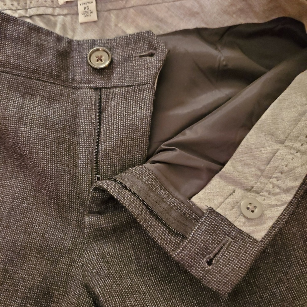 Banana Republic slacks sz 8 short The Logan Fit Stretch‎ Wool Office Work Career - Picture 9 of 12